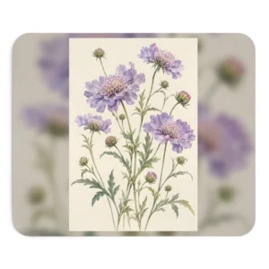 Lavender Scabious Flowers Mouse Pad