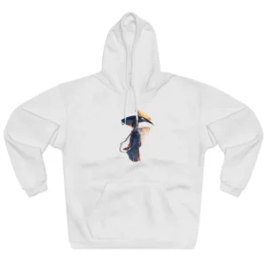 Woman with Parasol Under Moon Hoodie