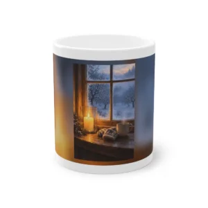 Winter Window with Candle Mug