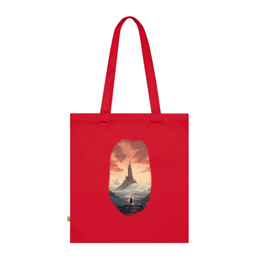 Winter Wonderland: Vibrant Snow-covered Scene with Cozy Red House Tote Bag - Tote Bag (Classic Red)