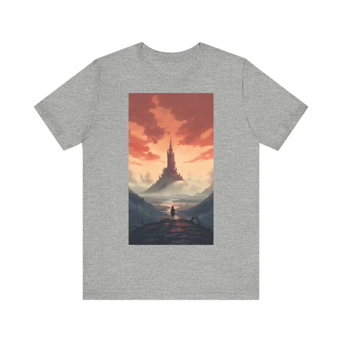 Winter Wonderland: Vibrant Snow-covered Scene with Cozy Red House - T-Shirt
