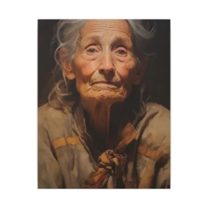 Elderly Woman Portrait Canvas Print