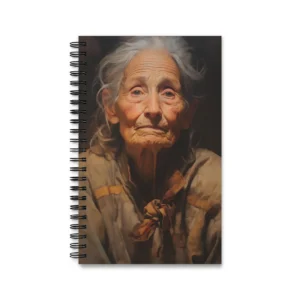 Elderly Woman Portrait Spiral Notebook