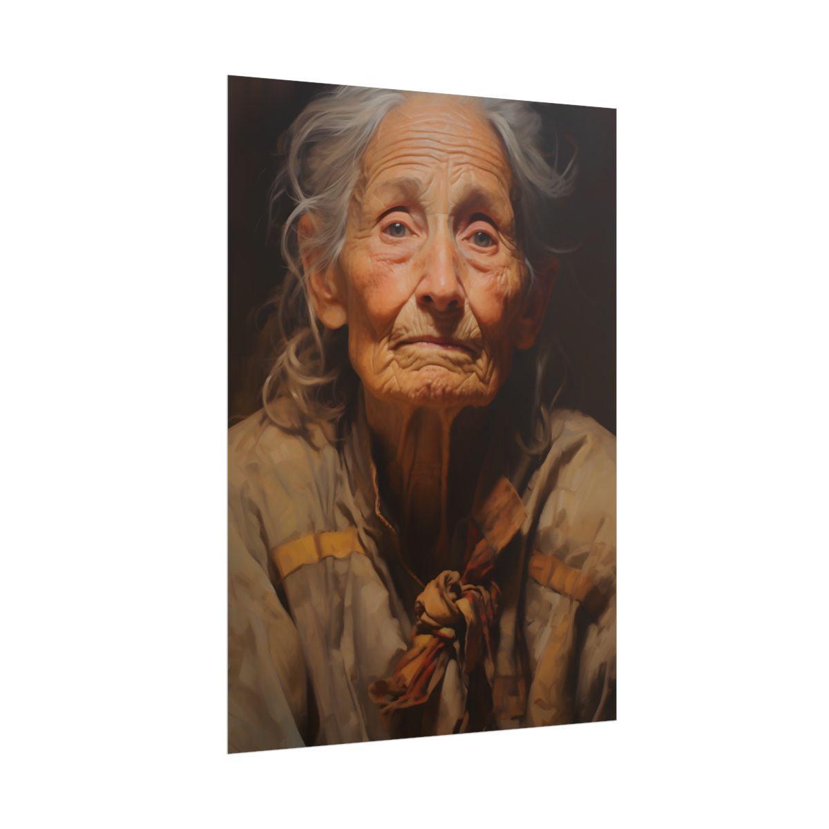 Wisdom of Age: Portrait of an Elderly Person - Poster