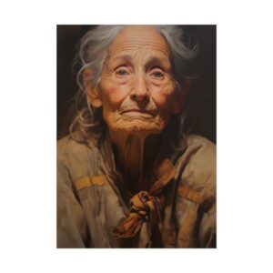 Elderly Woman Portrait Poster