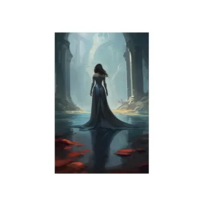 Woman in Dark Gown Metal Poster
