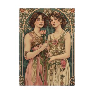 Two Women Art Nouveau Portrait Poster