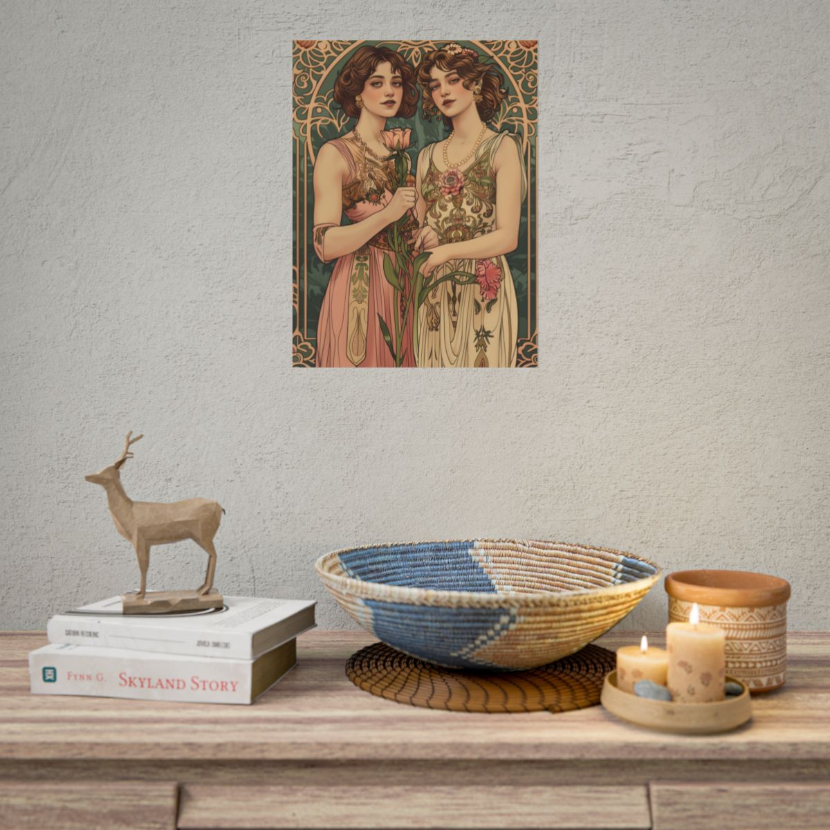 Women in Harmony: Primrose Bloom Artwork - Poster