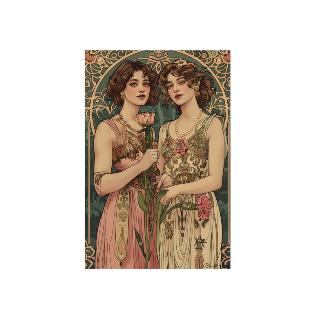 Women in Harmony: Primrose Bloom - Metal Poster