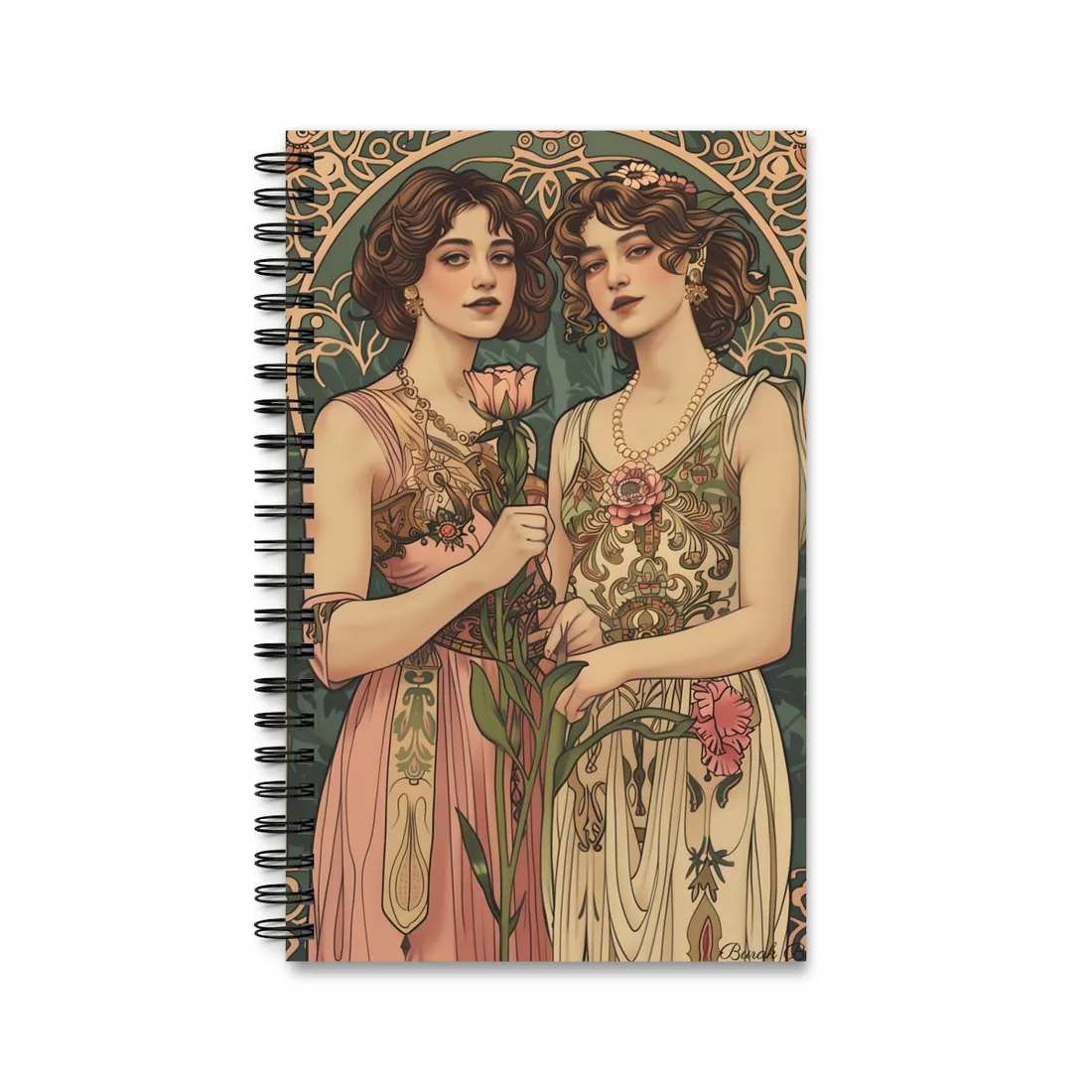 Women in Harmony: Primrose Bloom - Spiral Notebook
