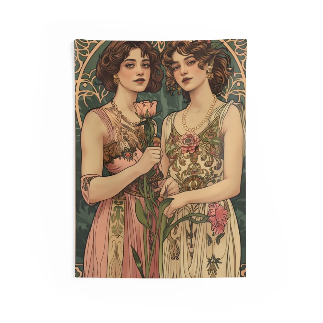 Women in Harmony: Primrose Bloom - Wall Tapestry