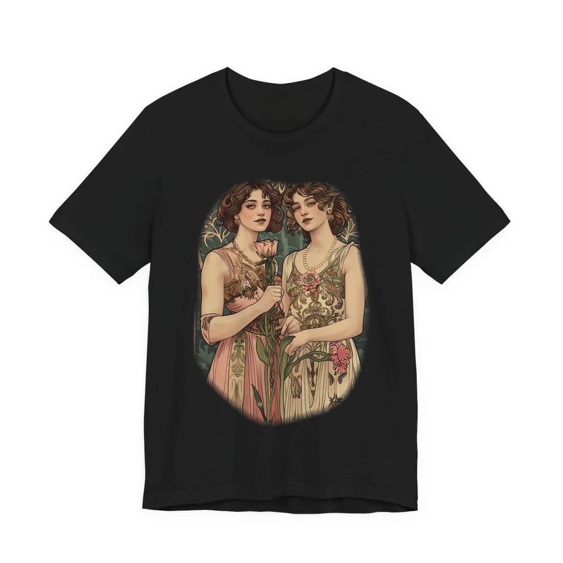 Women in Harmony: Primrose Bloom - T-Shirt (Black)