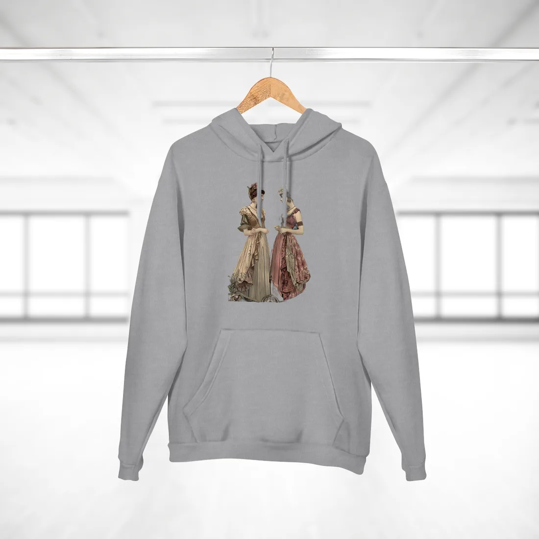 Women in Ornate Attire: Formal Primrose Ceremony - Hoodie (Heather Grey)