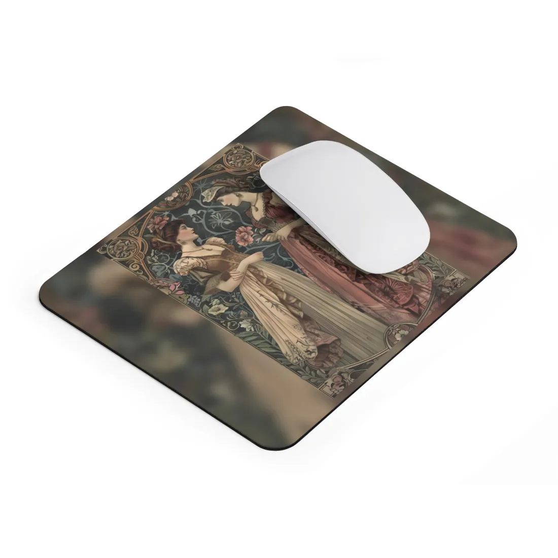 Women in Ornate Attire: Formal Primrose Ceremony - Mouse Pad