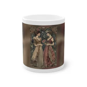 Two Women in Victorian Dresses Mug