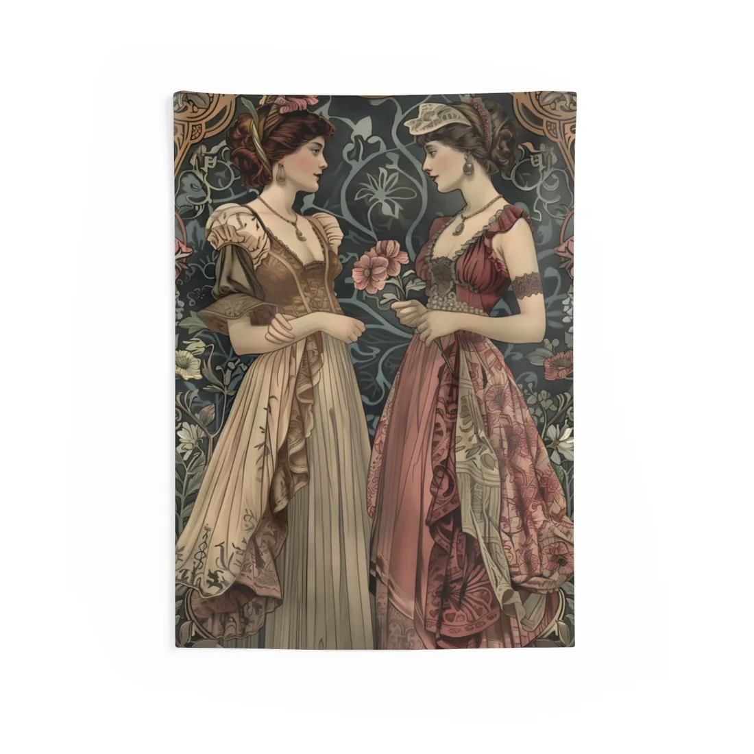Women in Ornate Attire: Formal Primrose Ceremony - Wall Tapestry