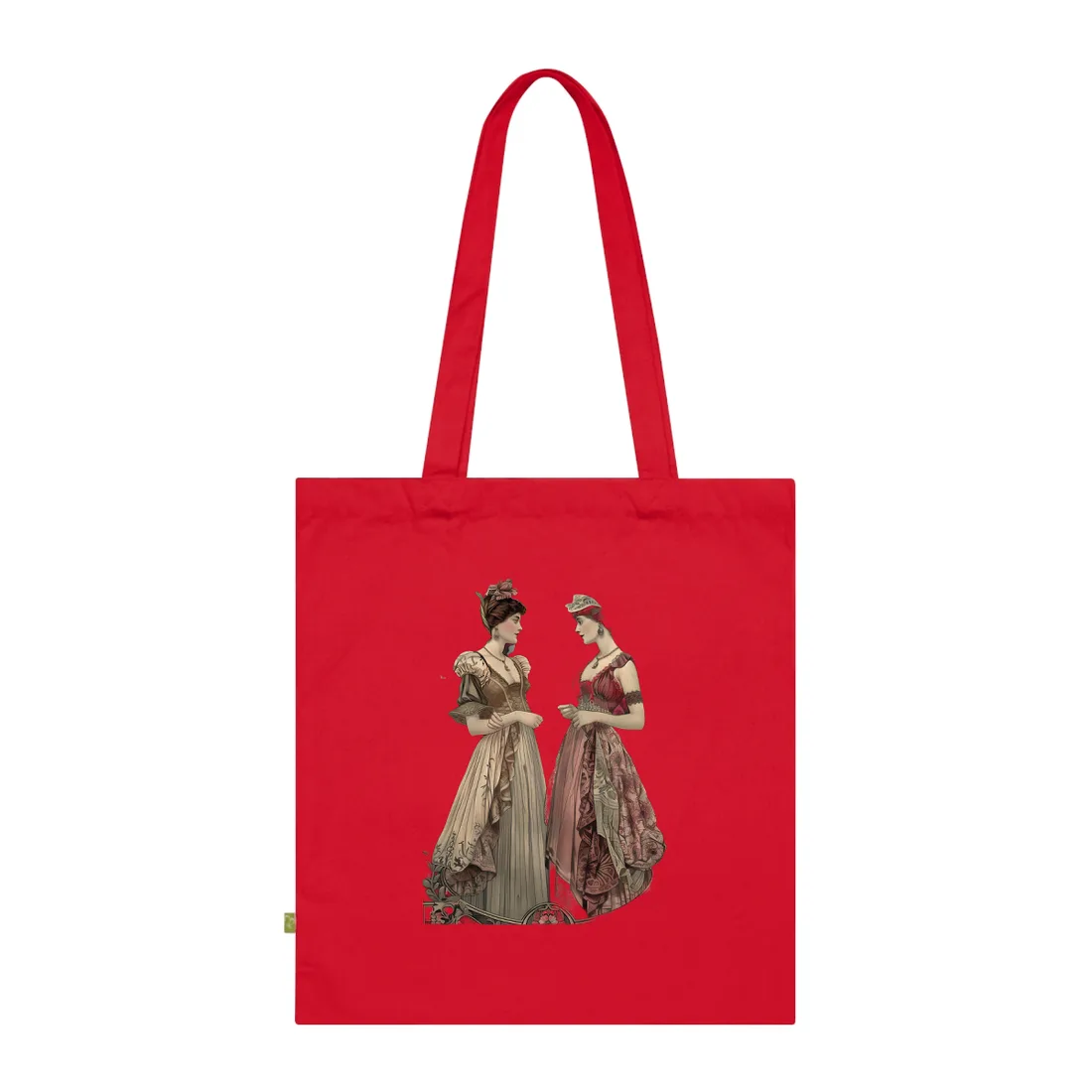 Women in Ornate Attire: Formal Primrose Ceremony - Tote Bag (Classic Red)