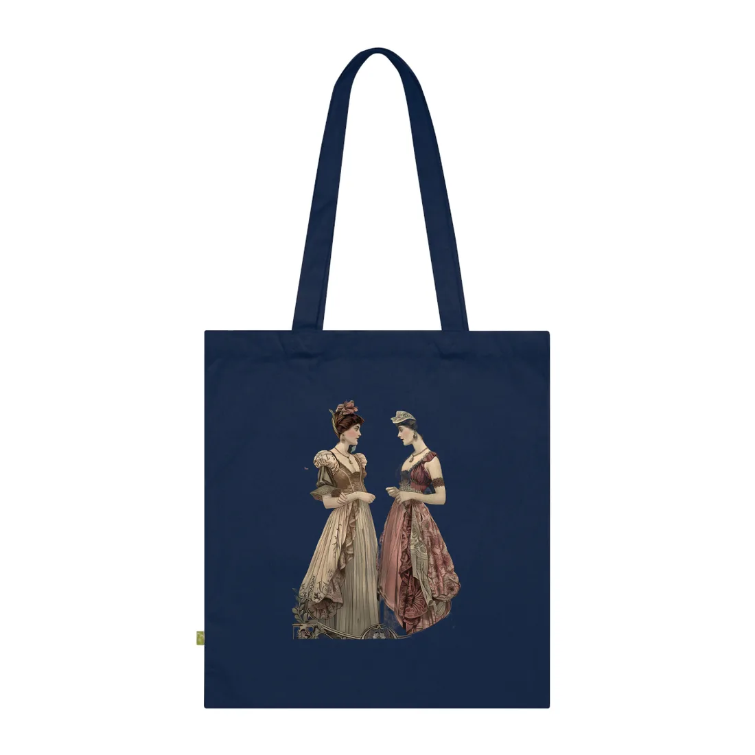 Women in Ornate Attire: Formal Primrose Ceremony - Tote Bag (French Navy)