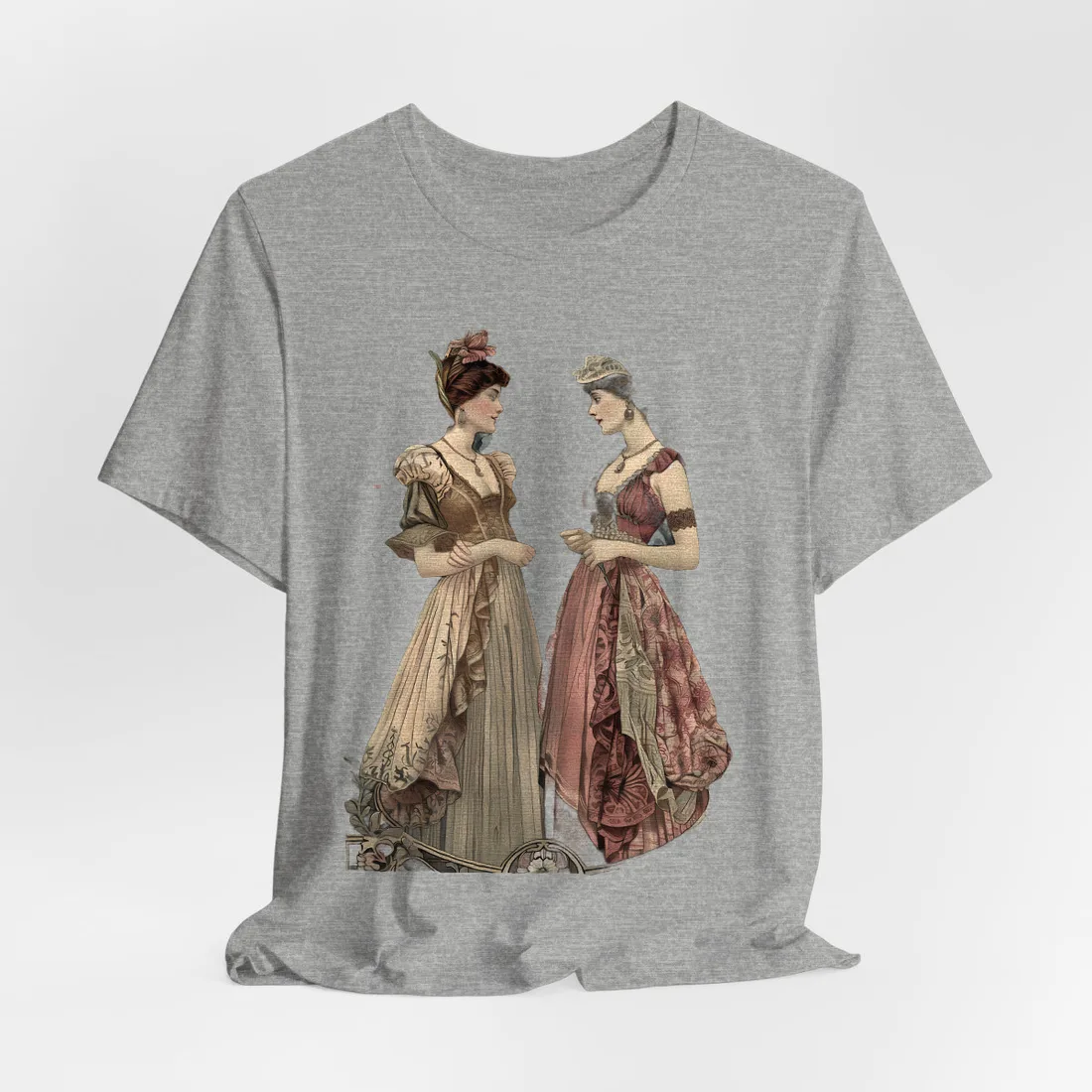 Women in Ornate Attire: Formal Primrose Ceremony - T-Shirt (Athletic Heather)
