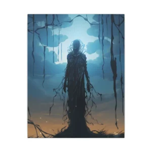 Hooded Figure at Dusk Canvas Print