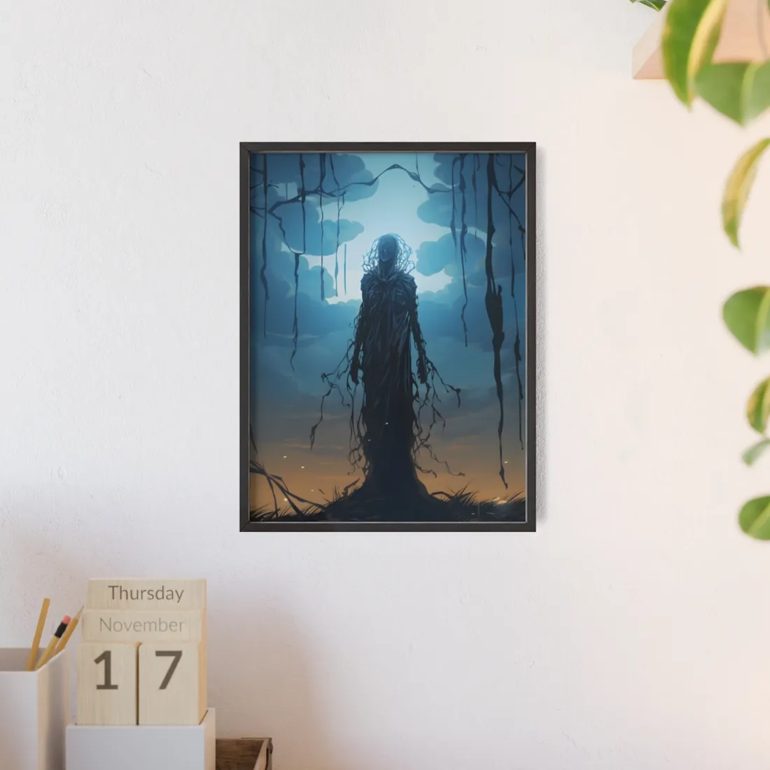 Writing Utensil Artwork: Creative Expression Above Paper - Framed Poster