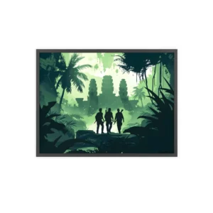 Jungle Temple Expedition Framed Poster
