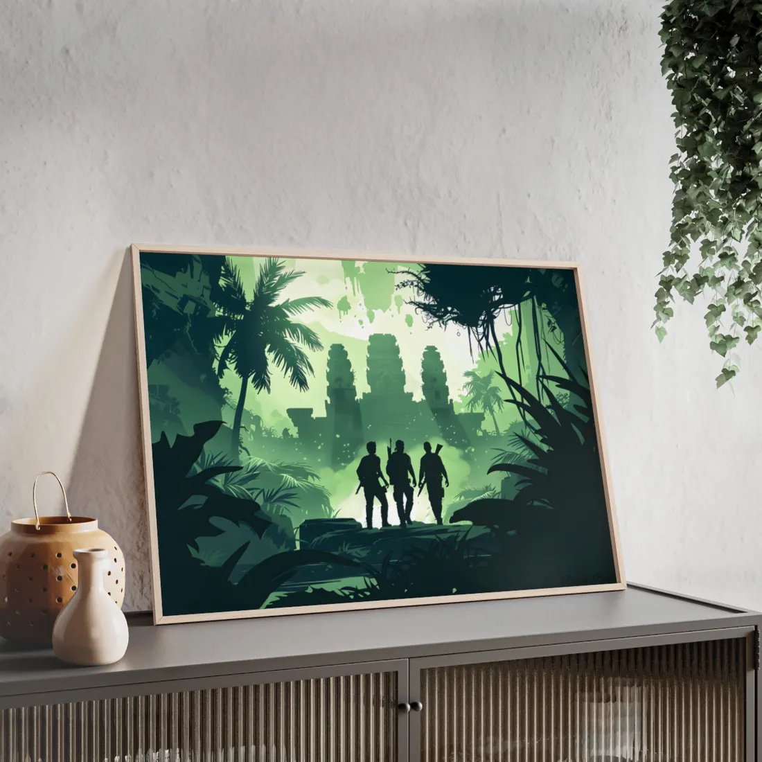 Young Adventurer: Minimalist Digital Portrait - Framed Poster