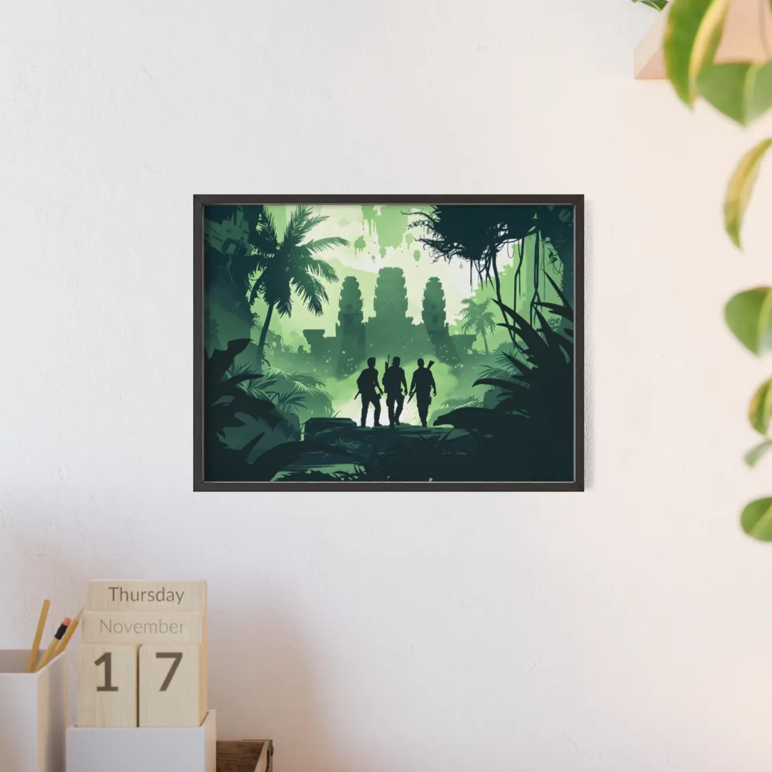 Young Adventurer: Minimalist Digital Portrait - Framed Poster
