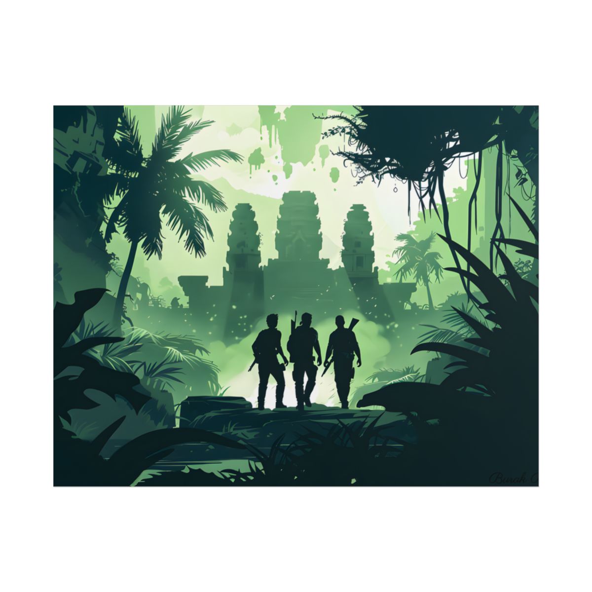 Young Adventurer: Minimalist Digital Portrait - Poster