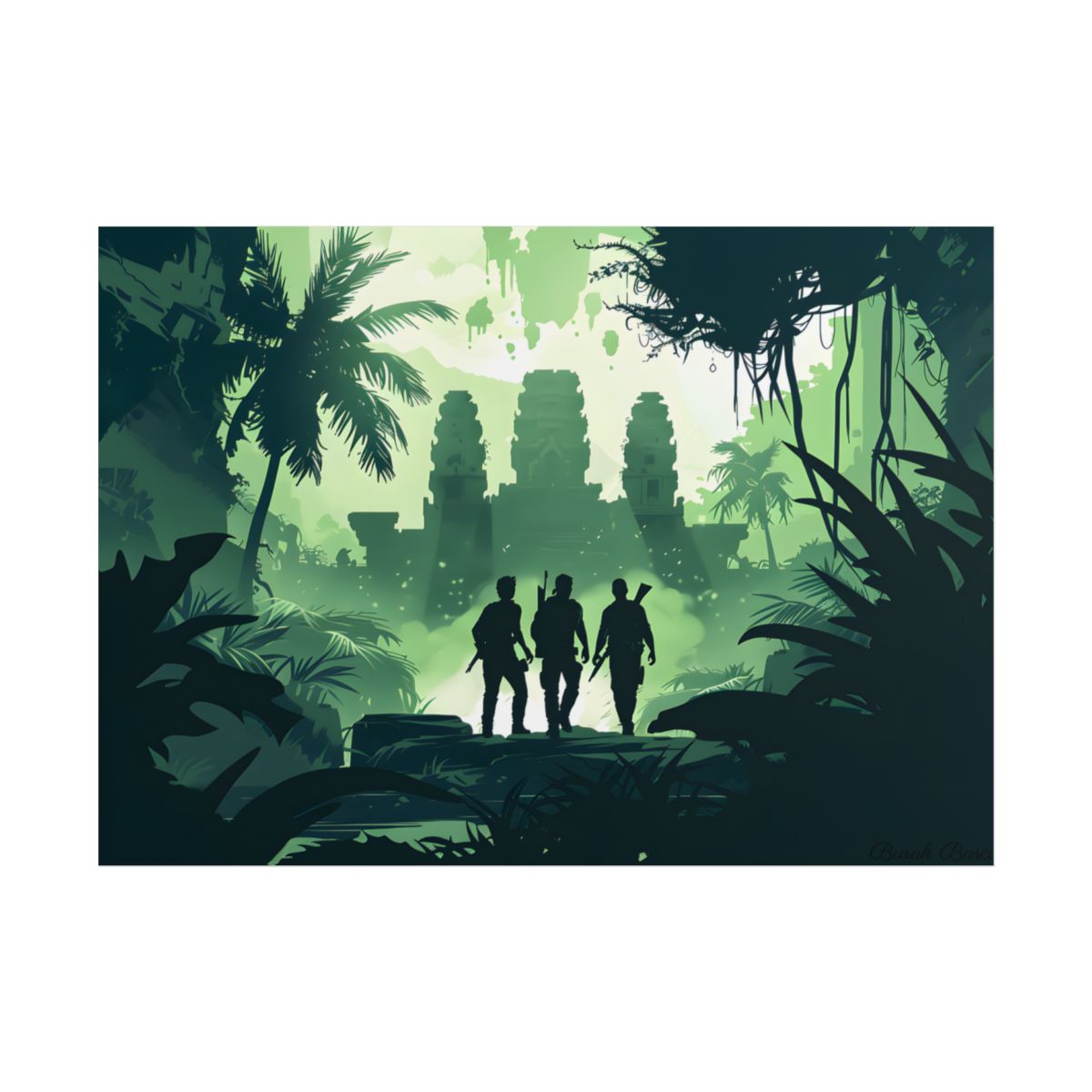 Young Adventurer: Minimalist Digital Portrait - Poster