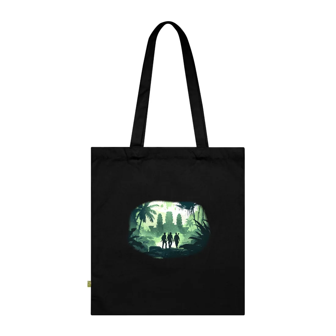 Young Adventurer: Minimalist Digital Portrait - Tote Bag (Black)