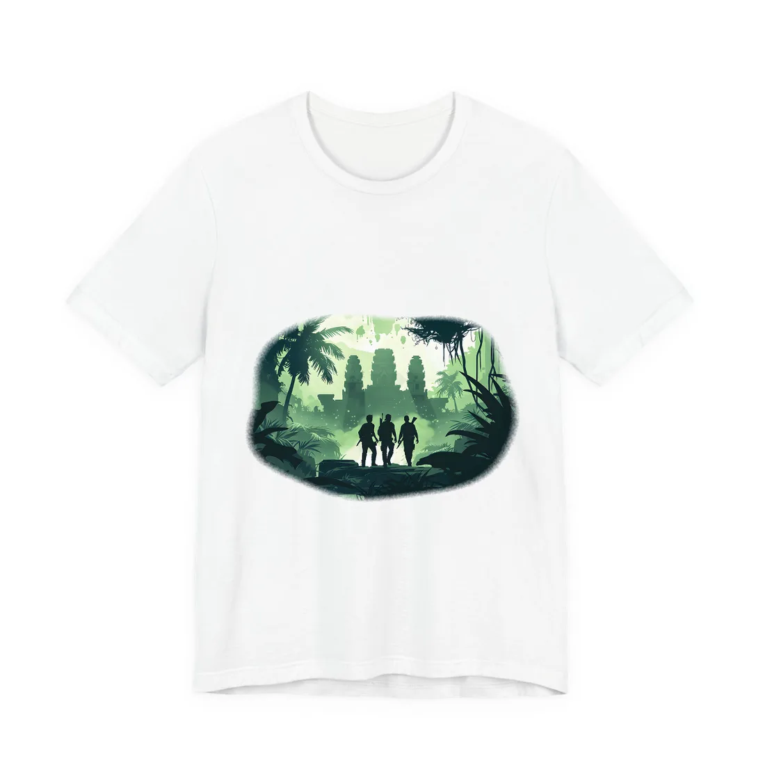 Young Adventurer: Minimalist Digital Portrait - T-Shirt (White)