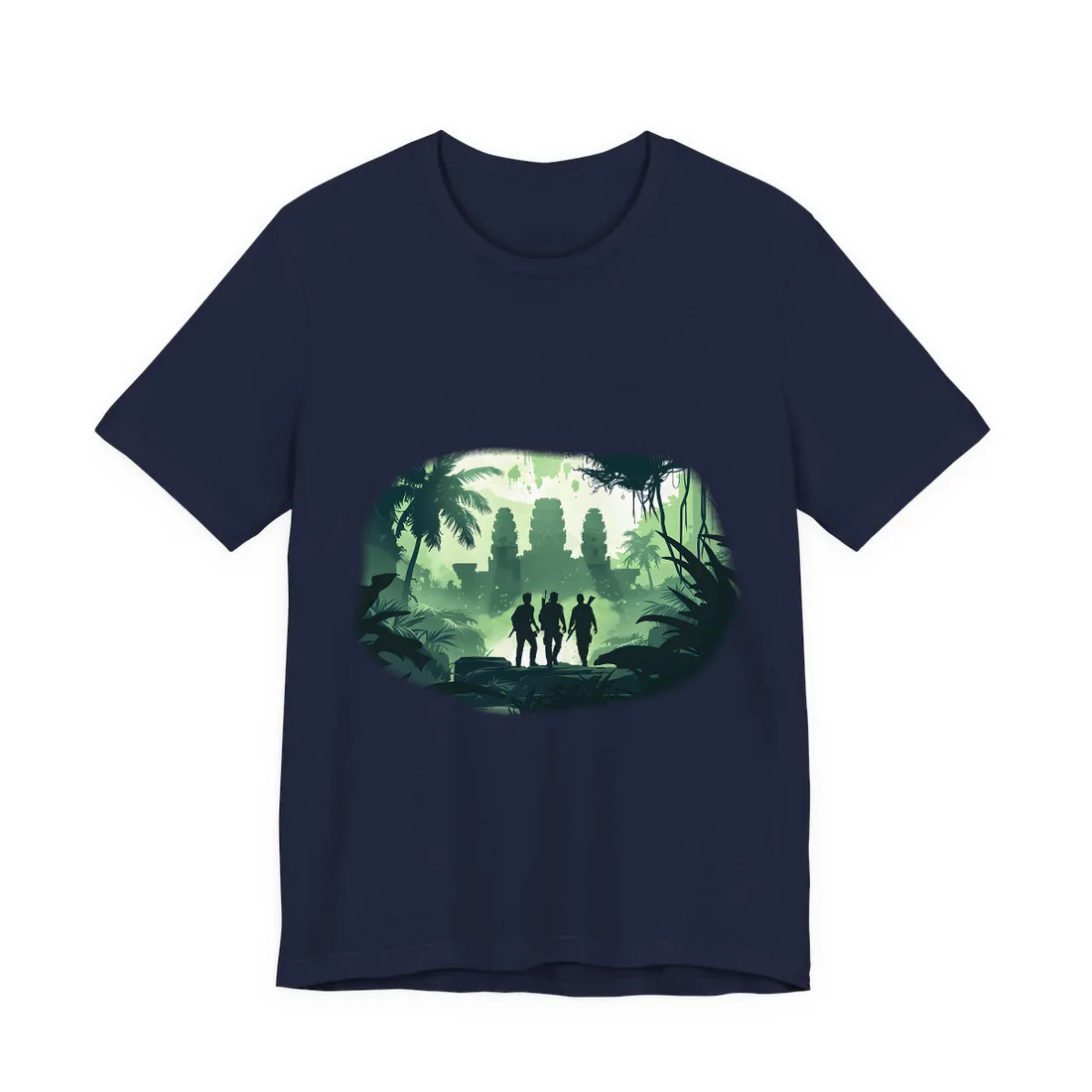 Young Adventurer: Minimalist Digital Portrait - T-Shirt (Navy)