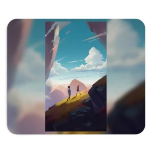 Two Hikers on a Hillside Mouse Pad