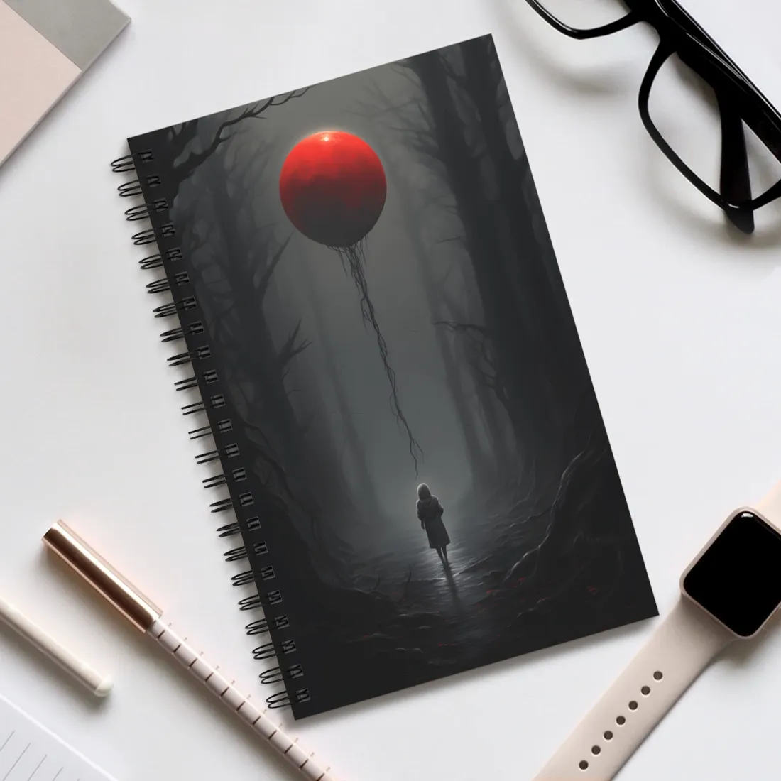 Youthful Moment: A Young Man in Nature's Outdoors - Spiral Notebook
