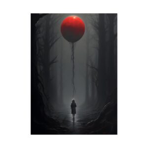 Hooded Figure in Foggy Forest Poster