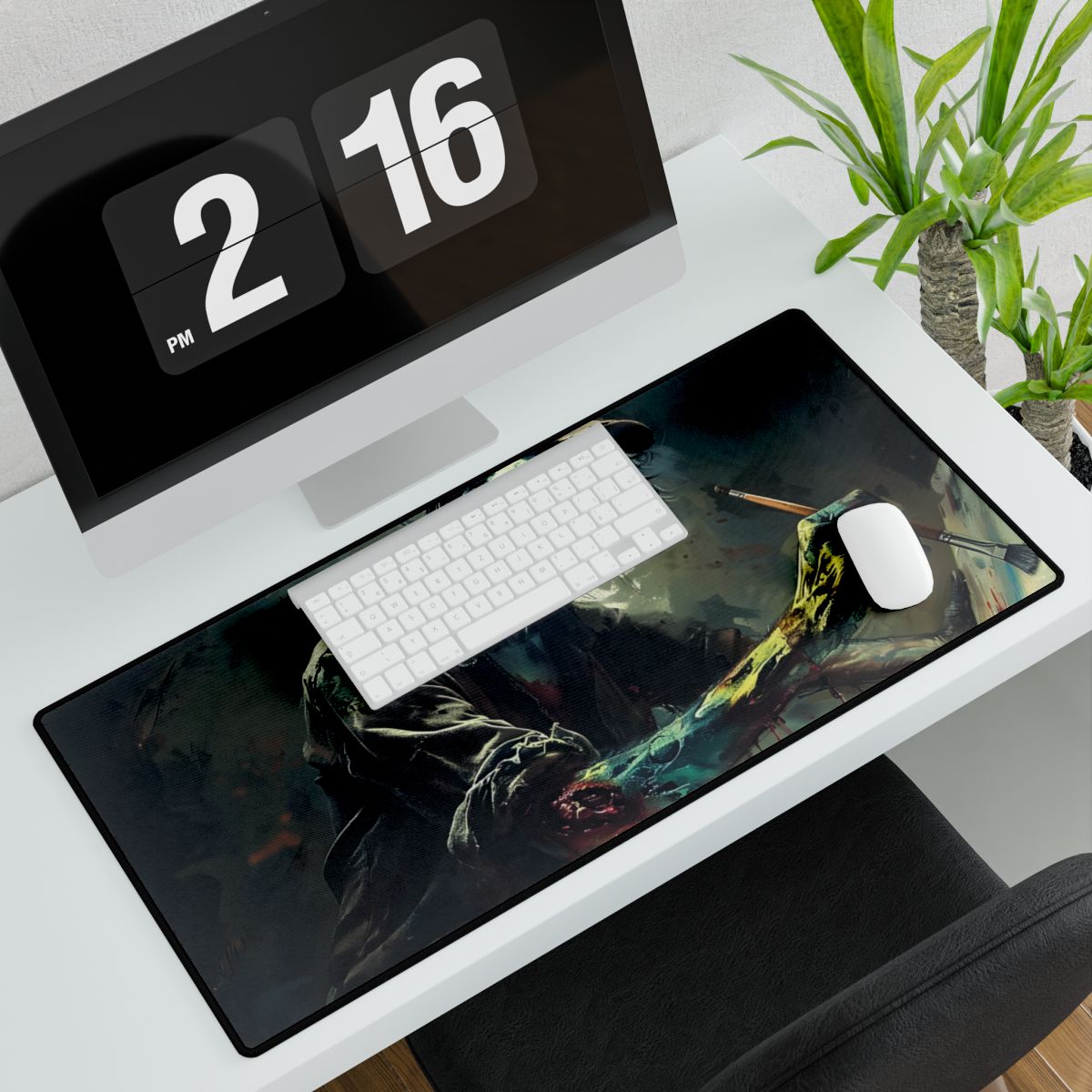 Zombie Horror Original Art: Original Artwork - Desk Mat