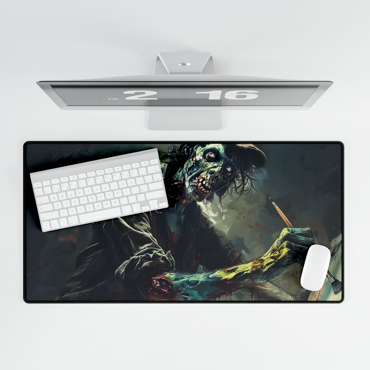 Zombie Horror Original Art: Original Artwork - Desk Mat