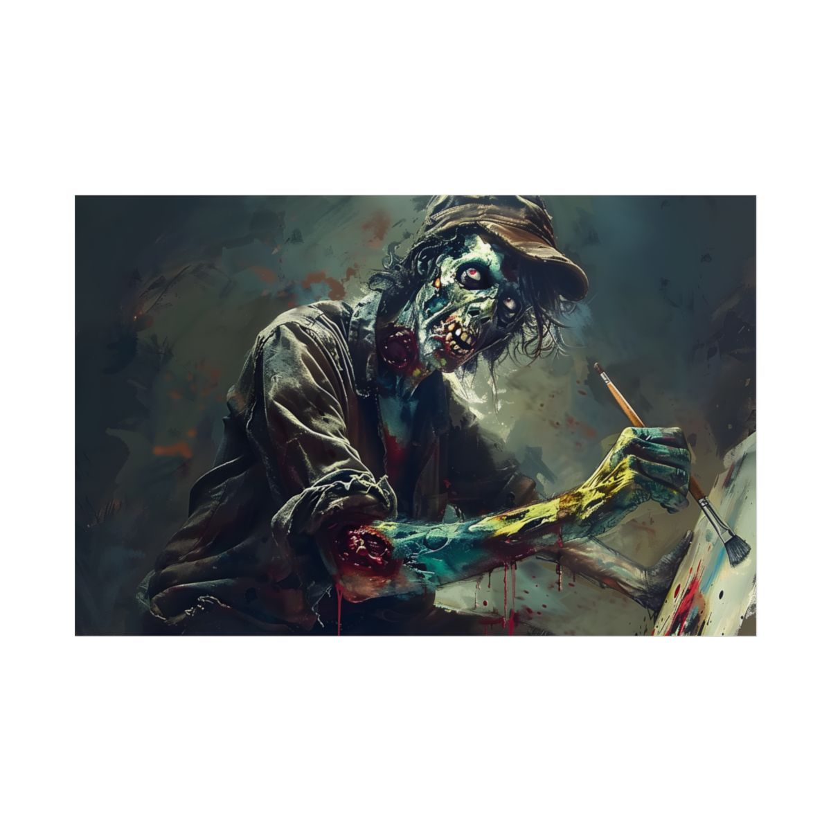 Zombie Horror Original Art: Original Artwork - Poster