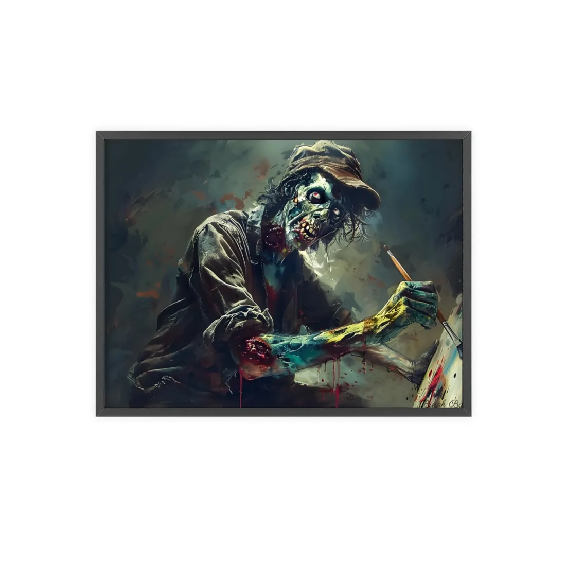 Zombie Horror Original Art: Original - Framed Poster