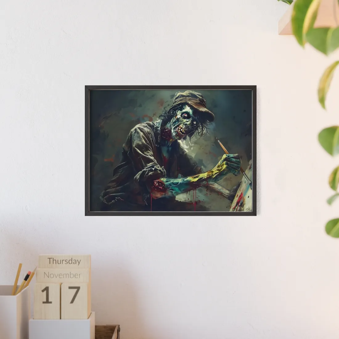Zombie Horror Original Art: Original - Framed Poster