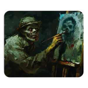 Zombie Painting a Portrait Mouse Pad